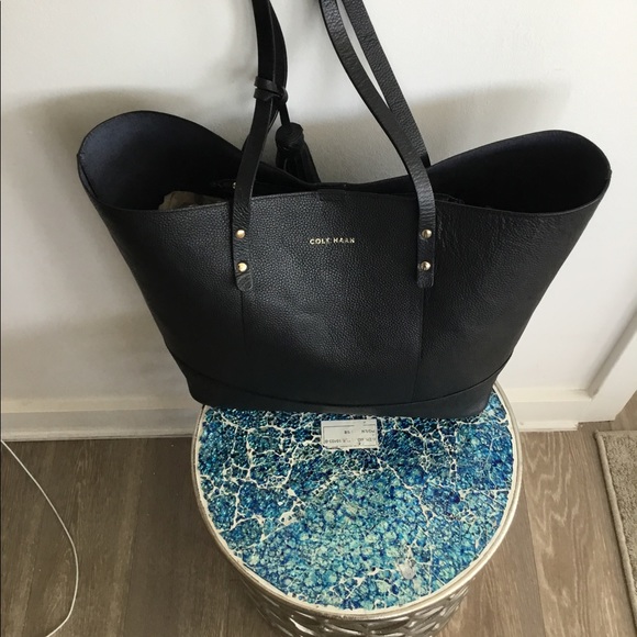 Cole Haan Handbags - Cole Haan Patent Leather Black Bag. Used $60